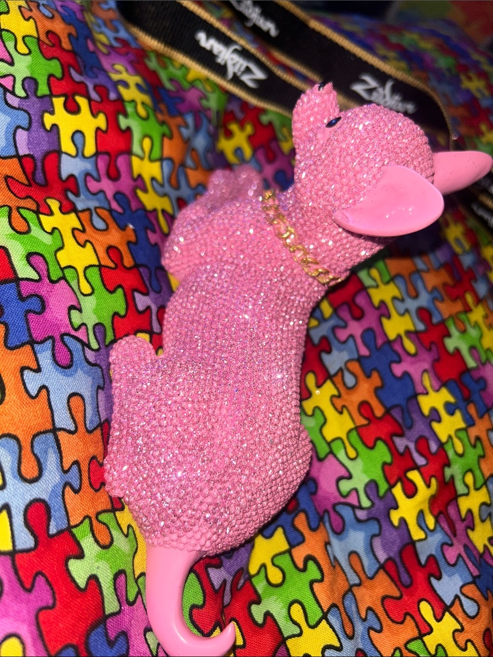 Pink Jeweled Chihuahua Figurine - Picture 4 of 4